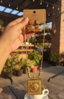 Square Antique Golden Jhumka set
