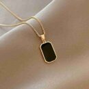 Rope Chain Rectangle Pendent
