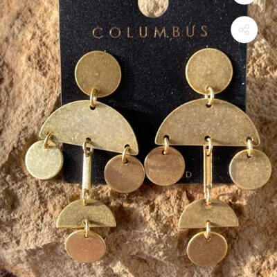 Gold Man Drop Party Earrings